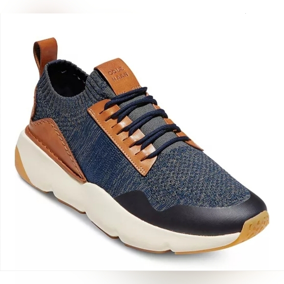 Men's Cole Haan ZeroGrand Marine Blue Stitchlite All Day Trainer Lace-Up Sneaker